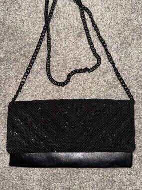 Steve Madden Rhinestone Evening Bag Chain Strap Clutch